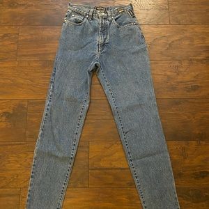 High waisted Versace denim